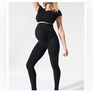 BLANQI Everyday Black High Waisted Pregnancy Maternity Belly Support Leggings